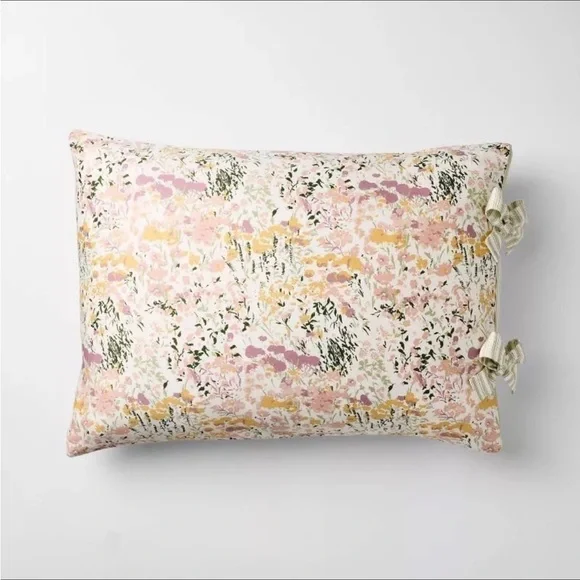 Full/Queen Reversible Floral Stripe Quilt Comforter Set - Threshold Studio McGee - Picture 4 of 7